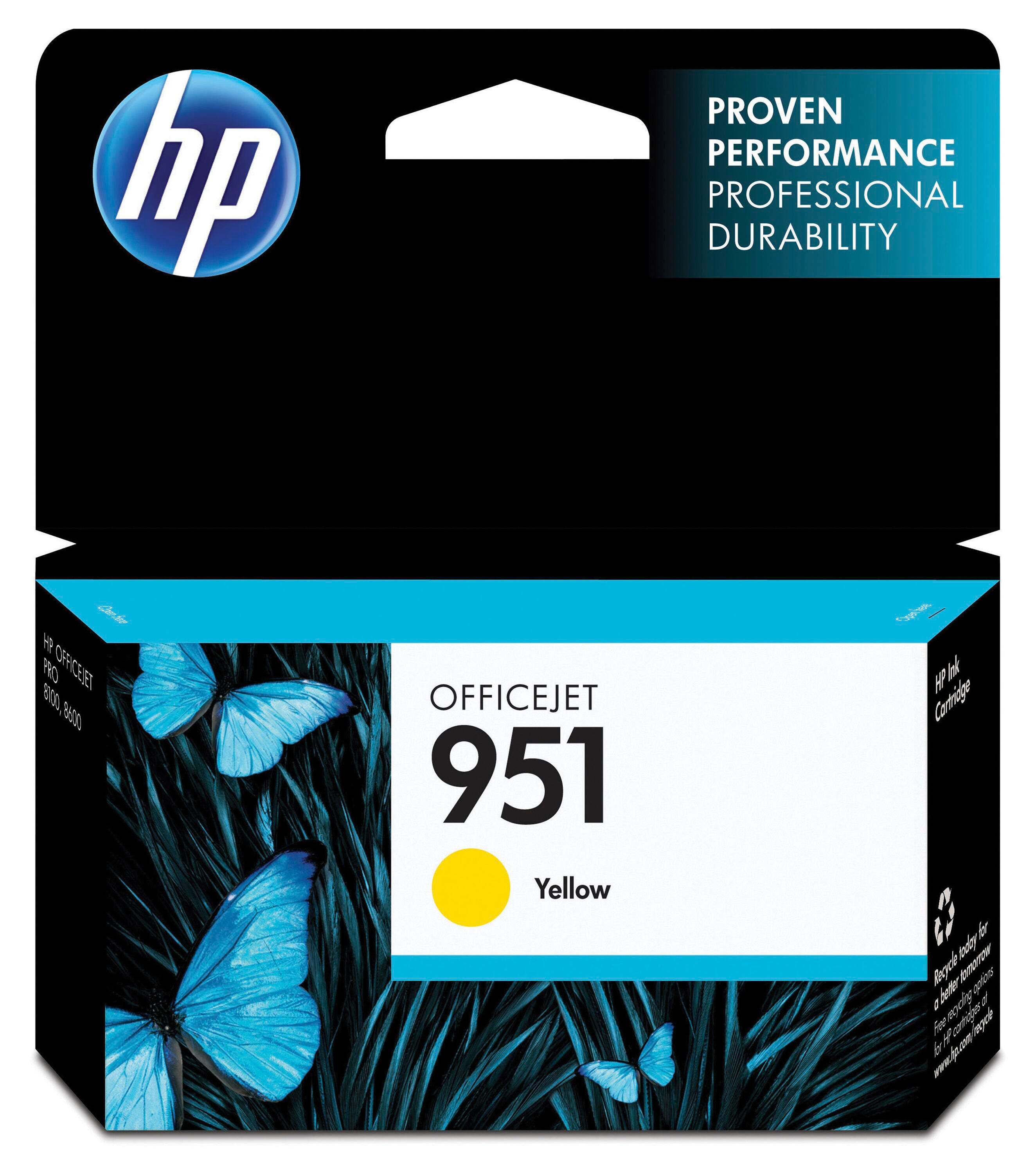 HP 951 Ink Cartridge, CN052AN, Yellow